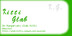 kitti glab business card